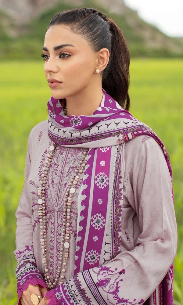 Lawn 3pc unstitched embroidered summer collection suit