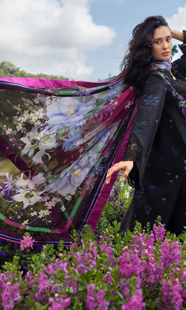 Lawn 3pc unstitched heavy embroidered summer collection suit