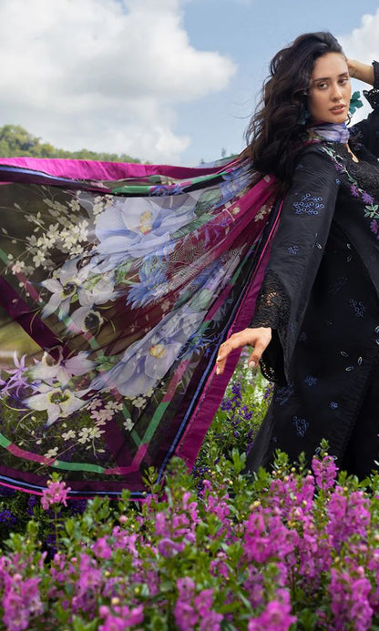 Lawn 3pc unstitched heavy embroidered summer collection suit