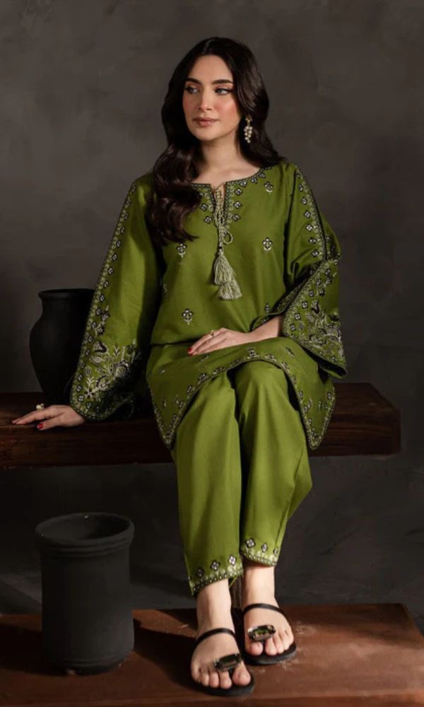 Lawn 2pc unstitched embroidered summer collection suit