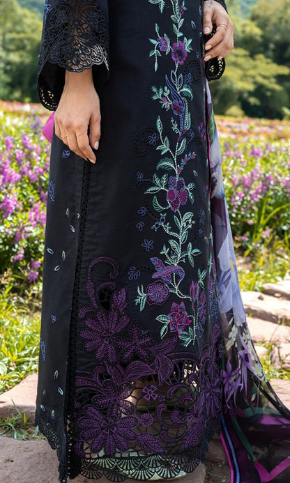 Lawn 3pc unstitched heavy embroidered summer collection suit