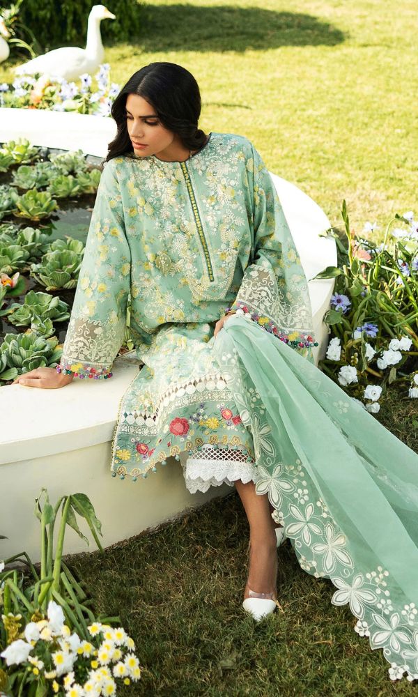Lawn 3pc unstitched summer collection suit