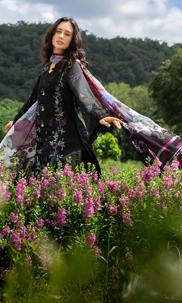 Lawn 3pc unstitched heavy embroidered summer collection suit