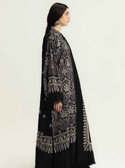 Dhanak 3pc unstitched fully embroidered winter collection suit