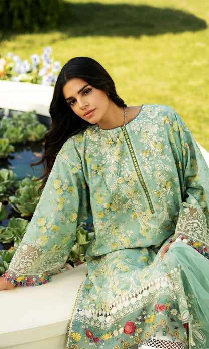 Lawn 3pc unstitched summer collection suit