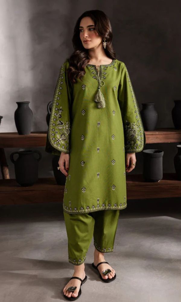 Lawn 2pc unstitched embroidered summer collection suit