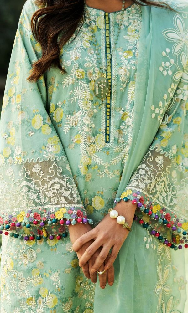 Lawn 3pc unstitched summer collection suit