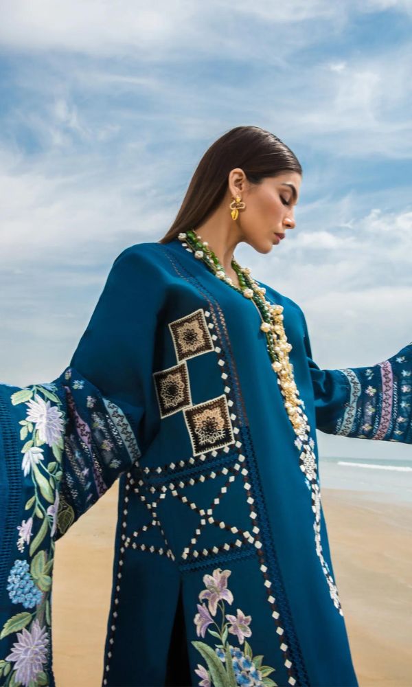 Lawn 3pc unstitched heavy embroidered suit