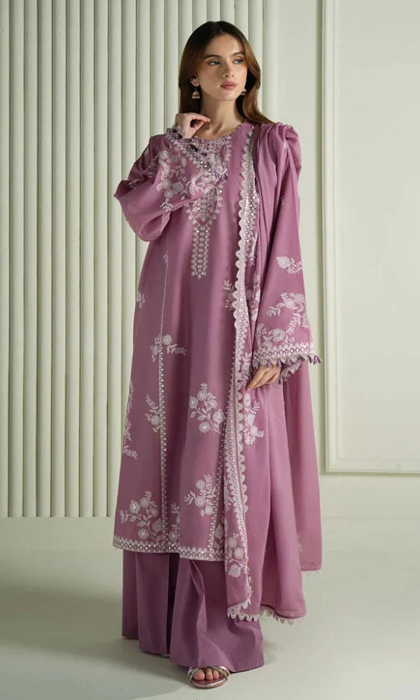 Lawn 3pc unstitched embroiered suit summer collection