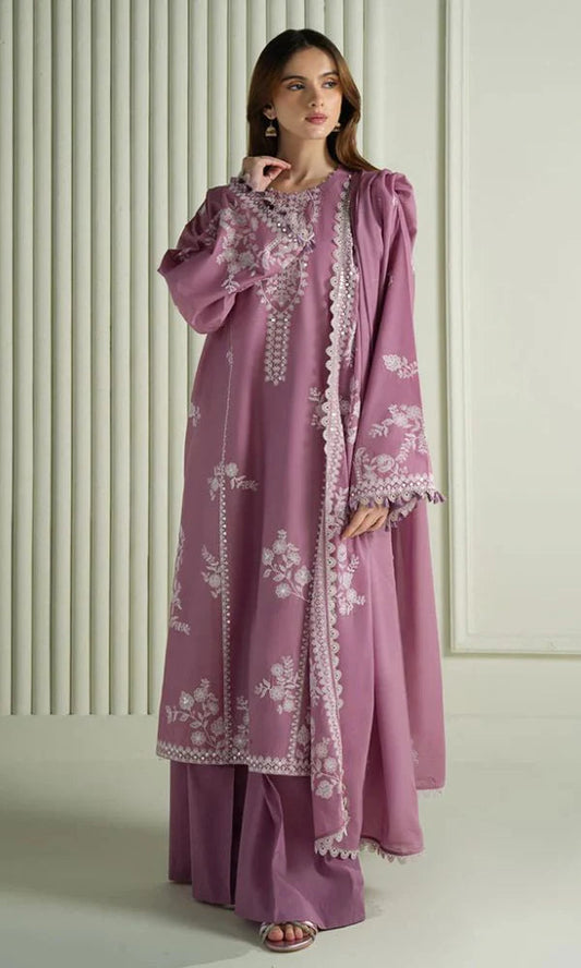 Lawn 3pc unstitched embroiered suit summer collection