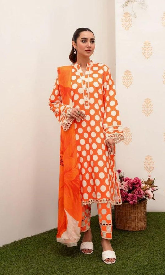 Lawn 3pc unstitched digital printed suit