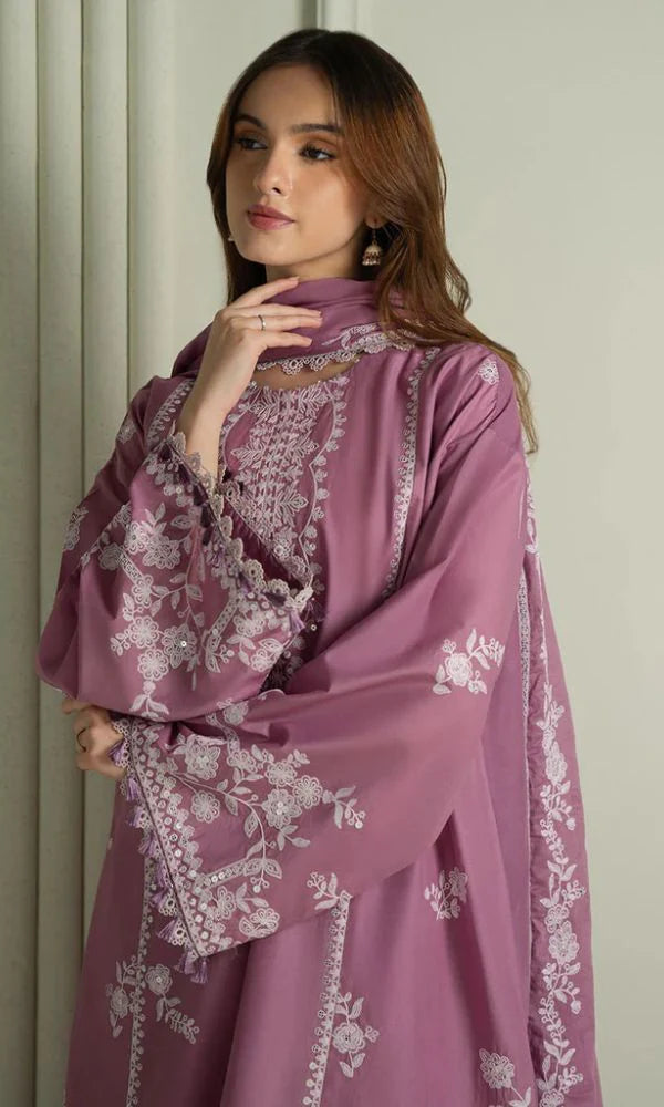 Lawn 3pc unstitched embroiered suit summer collection