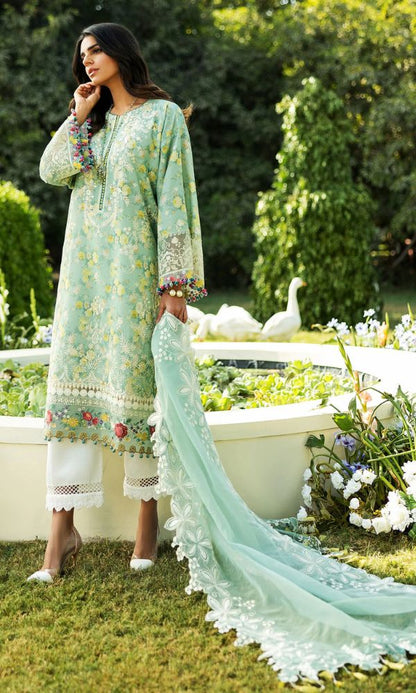 Lawn 3pc unstitched summer collection suit