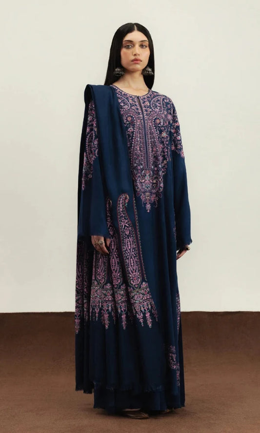 Dhanak Embroidered Unstitched 3 Piece Dhanak Embroidered Shawl - NEELUM