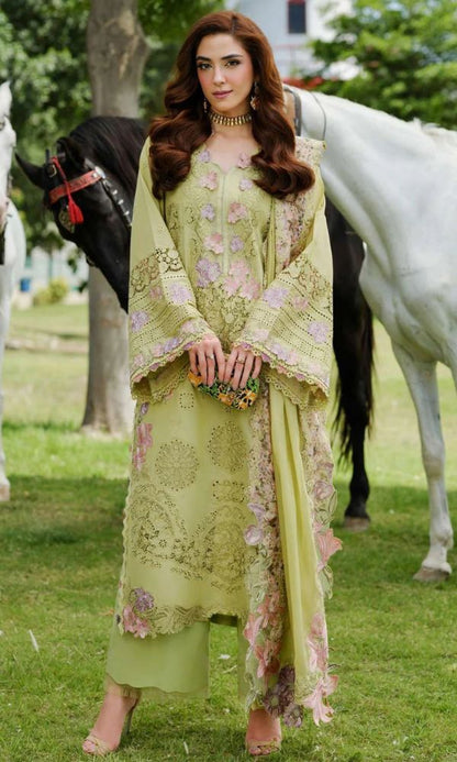 most premium Lawn 3pc unstitched embroidered summer collection suit