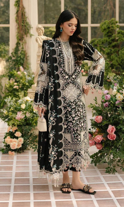 Lawn 3pc unstitched heavy  embroidered  summer collection