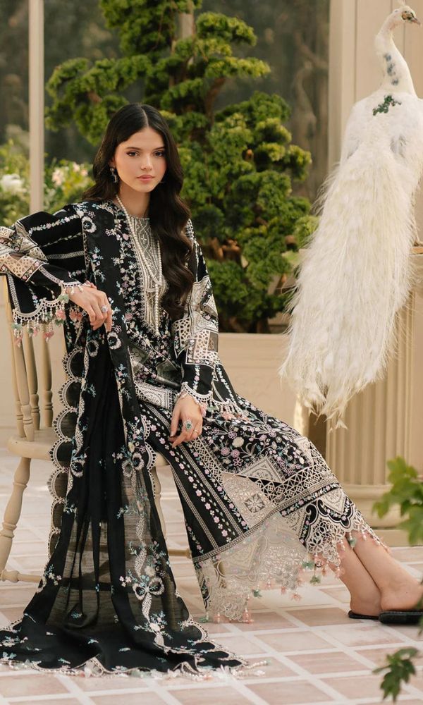 Lawn 3pc unstitched heavy  embroidered  summer collection