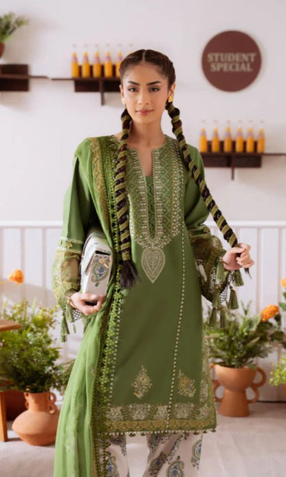 Lawn 3pc unstitched embroidered summer collection suit