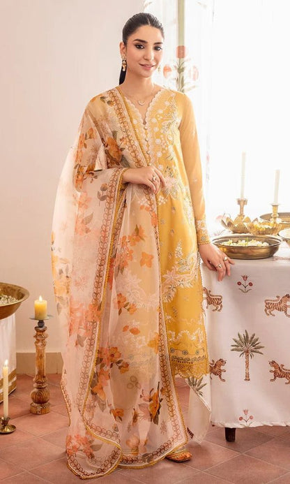 Lawn 3pc unstitched embroidered summer collection suit