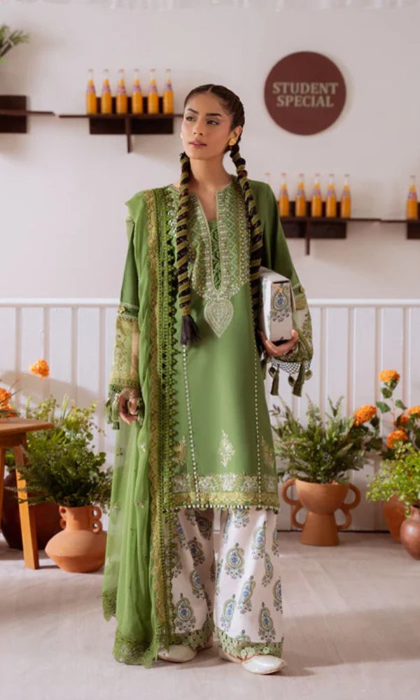 Lawn 3pc unstitched embroidered summer collection suit