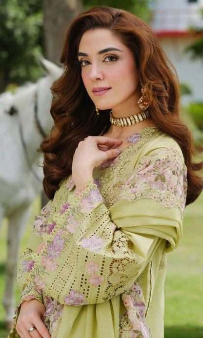 most premium Lawn 3pc unstitched embroidered summer collection suit