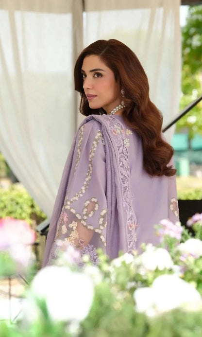 Lawn 3pc unstitched fully embroidered summer collection suit
