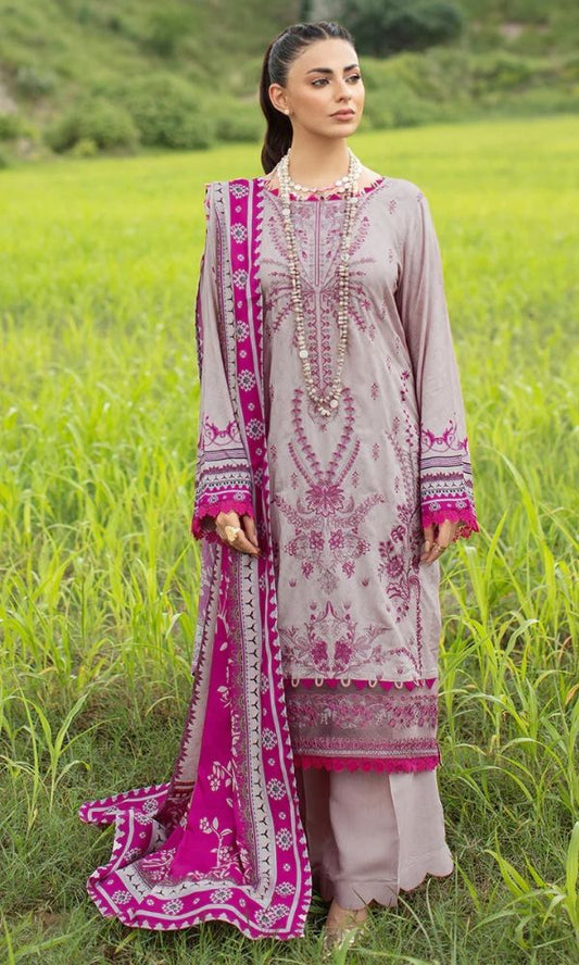 Lawn 3pc unstitched embroidered summer collection suit