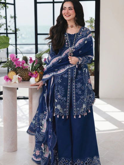 New Lawn 3pc unstitched fully embroiered summer collection suit