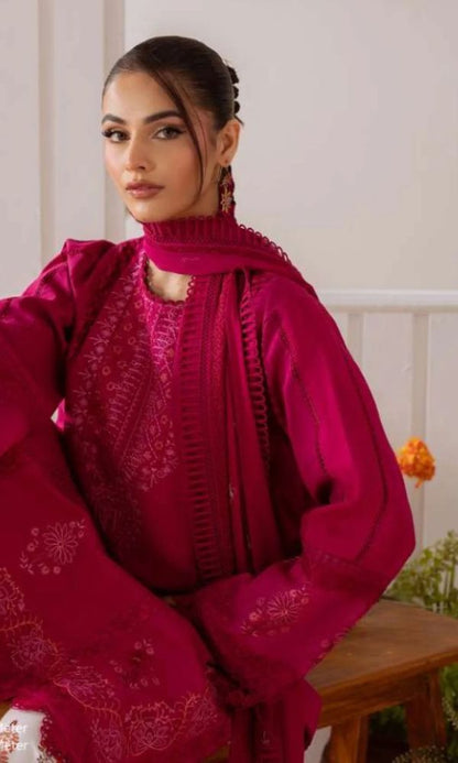 Lawn 3pc unstitched embroidered summer collection