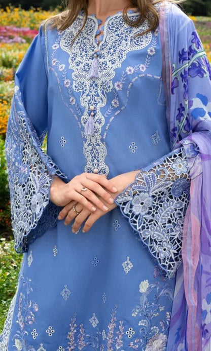 Lawn 3pc unstitched heavy embroiered suit