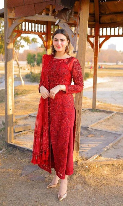 Lawn 3pc unstitched summer embroidered collection suit