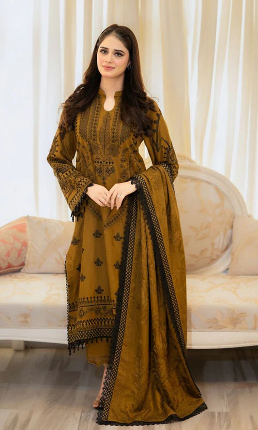 Lawn 3pc unstitched fully embroidered summer collection suit