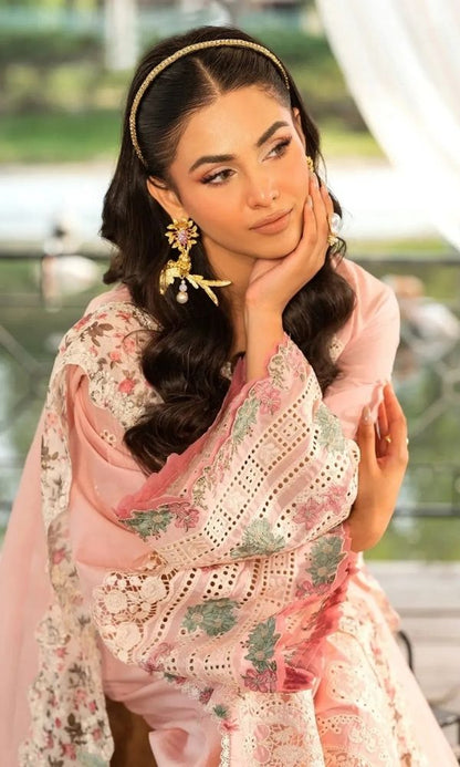 Premium Lawn 3pc usntitched heavy embroiered summer collection suit