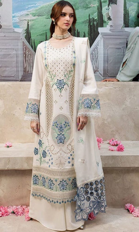 Lawn 3pc unstitched heavy embroidered summer collection suit