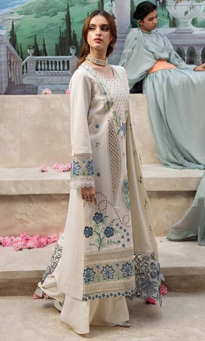 Lawn 3pc unstitched heavy embroidered summer collection suit