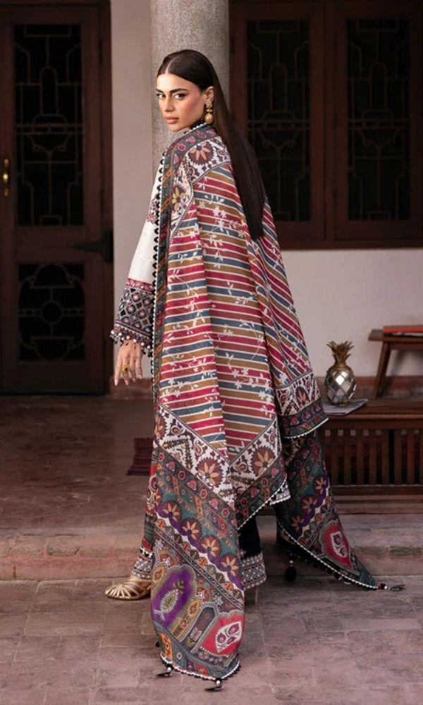 Lawn 3pc unstitched embroidered summer collectiion suit