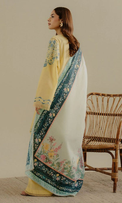 Lawn 3pc unstitched embeoired summer collection