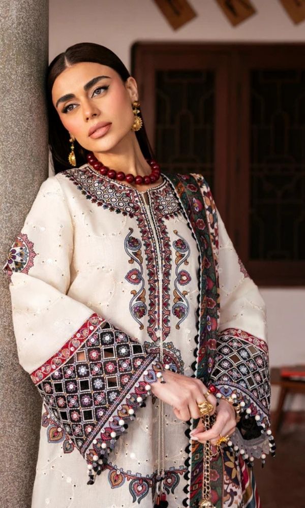Lawn 3pc unstitched embroidered summer collectiion suit