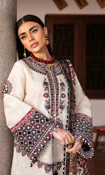 Lawn 3pc unstitched embroidered summer collectiion suit