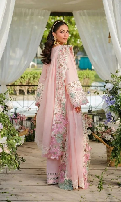 Premium Lawn 3pc usntitched heavy embroiered summer collection suit
