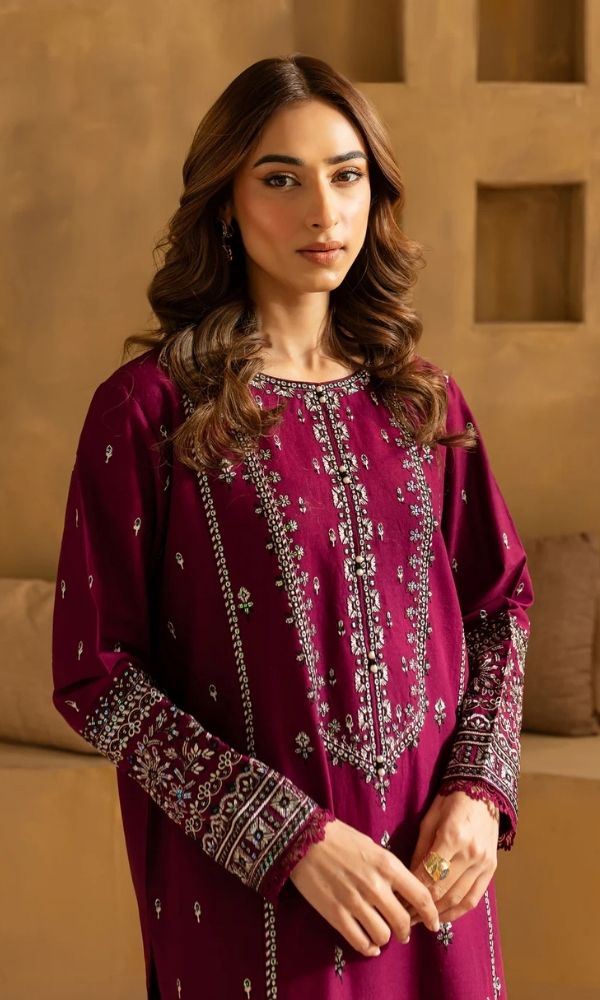 Lawn 2pc usntitched embroidered suit