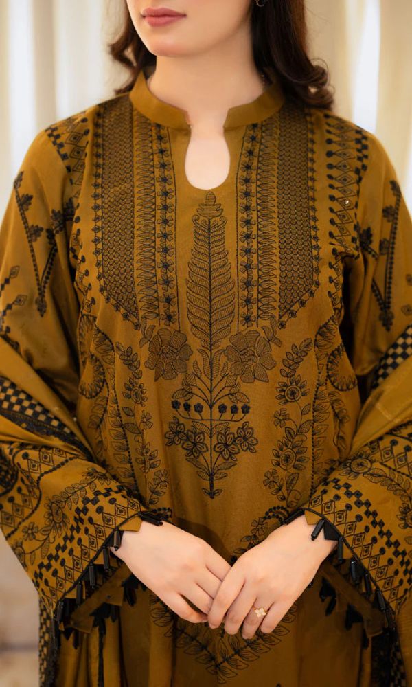 Lawn 3pc unstitched fully embroidered summer collection suit