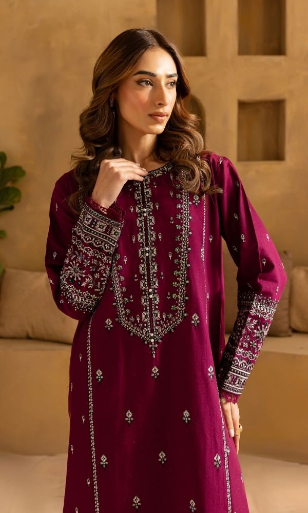 Lawn 2pc usntitched embroidered suit