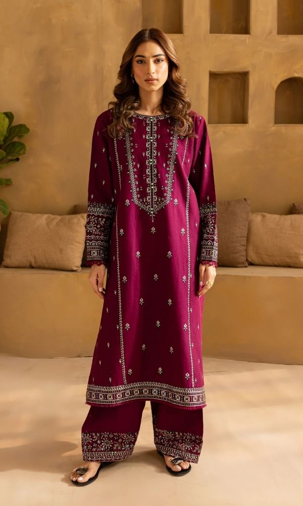 Lawn 2pc usntitched embroidered suit
