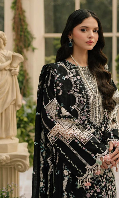Lawn 3pc unstitched heavy  embroidered  summer collection