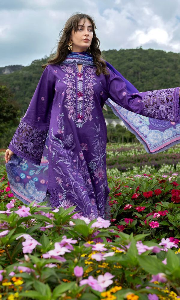 Lawn 3pc usntitched heavy summer embroiered collection