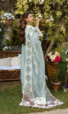 Embroidered Dhanak Suits Unstitched 3 Piece Unstitched - SAMAA