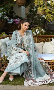 Embroidered Dhanak Suits Unstitched 3 Piece Unstitched - SAMAA