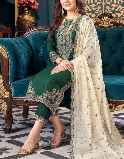 Elegant Embroidered Chiffon Party Wear Dress with Inner