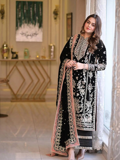 Velvet 11000 micro gram  heavy sequence embroidered 3pc suit